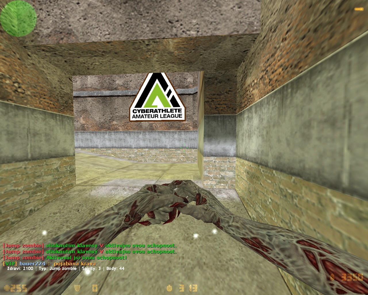 Banner CyberAthlete Professional League, pohľad zhora na zombie